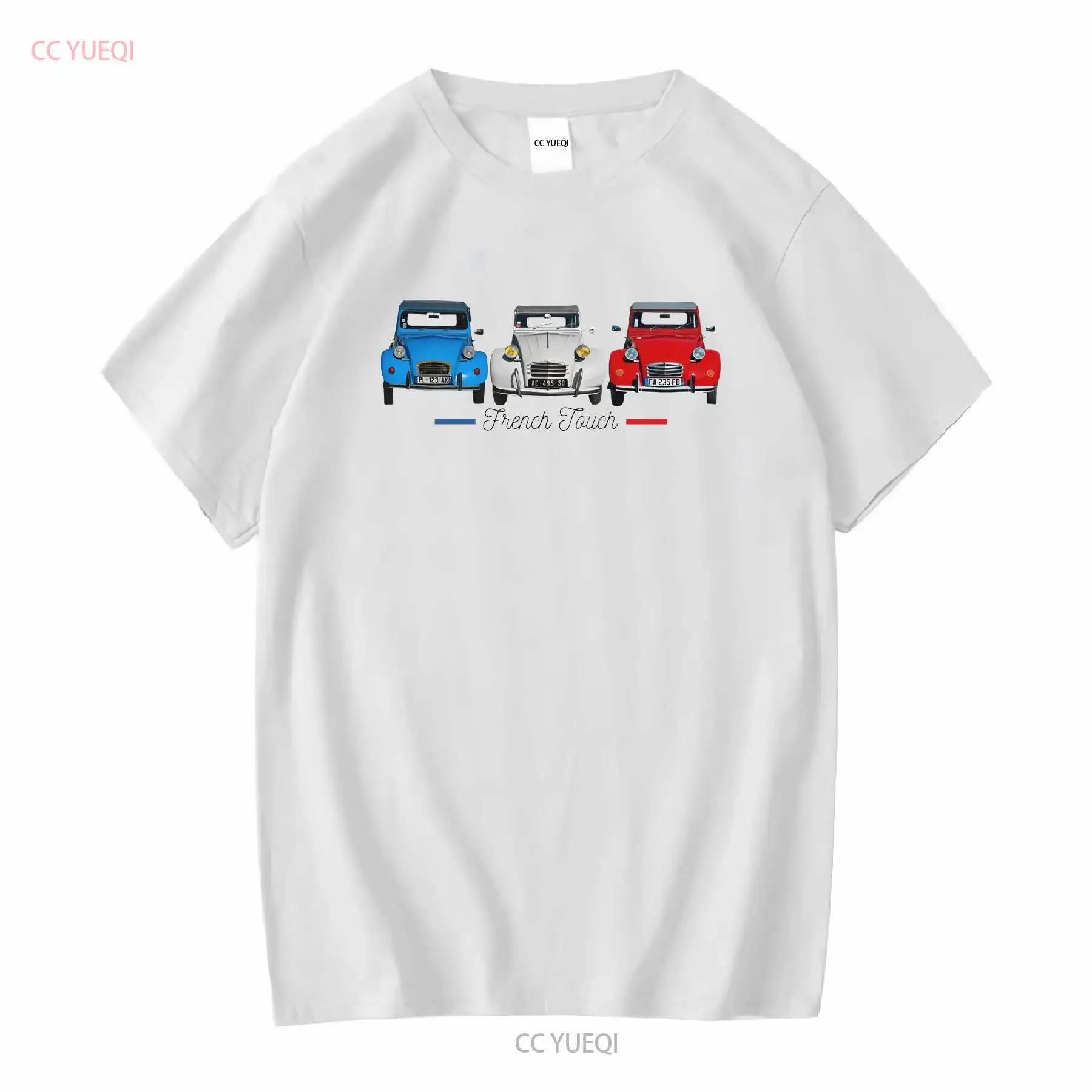 French Street Fashion - Twee paarden 2 CV T-shirt katoen