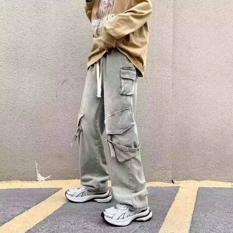 Cargo Pant Wide - Amerikaanse High Street Multi Pocket Cargo