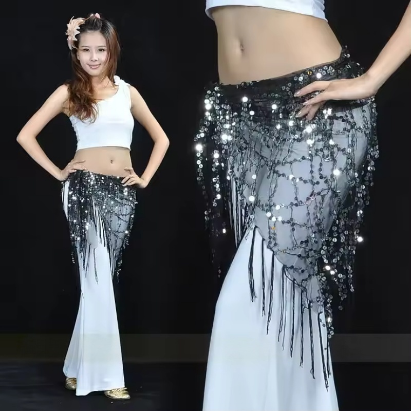 Street Fashion Thailand - Mode Pailletten Buikdansriem Jazzdans Kwastjes Heupsjaal
