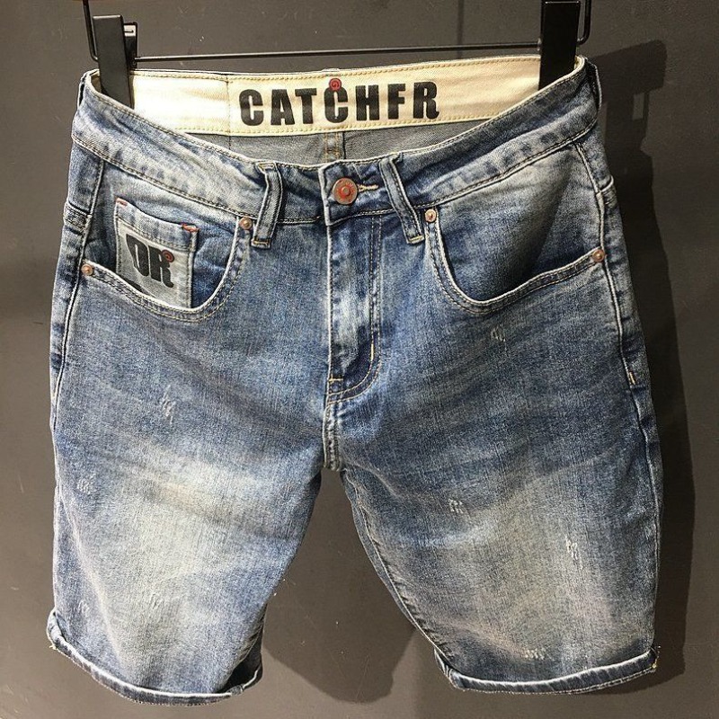 Street Fashion Harajuku - Korte Jeans Broek Voor Mannen Oversized