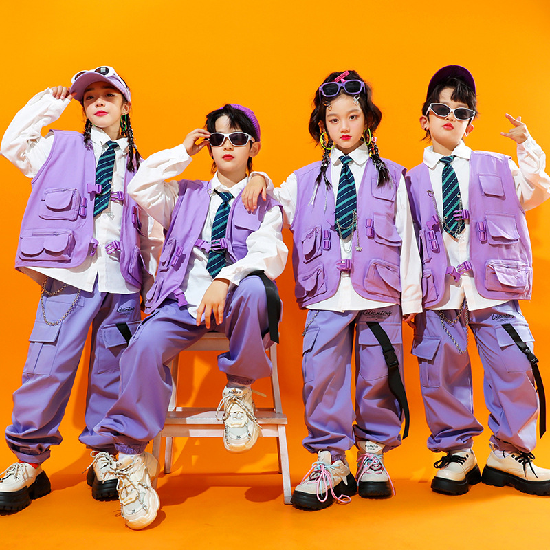 Street Fashion For Boy - Streetdance- en hiphopprestatiekostuumset voor kinderen, jazzdanskostuum