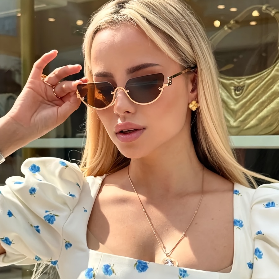 Retro Cat Eye-bril met halve r - Street Fashion Week recensie en prijs