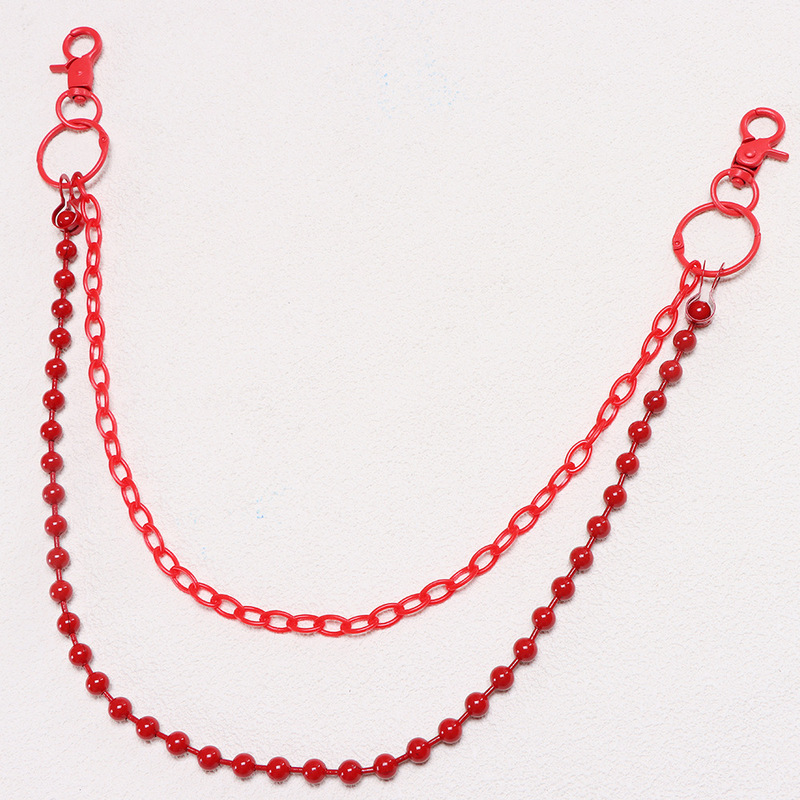 Helderrode kralenbroekketting  - Street Fashion Jewelry recensie en prijs