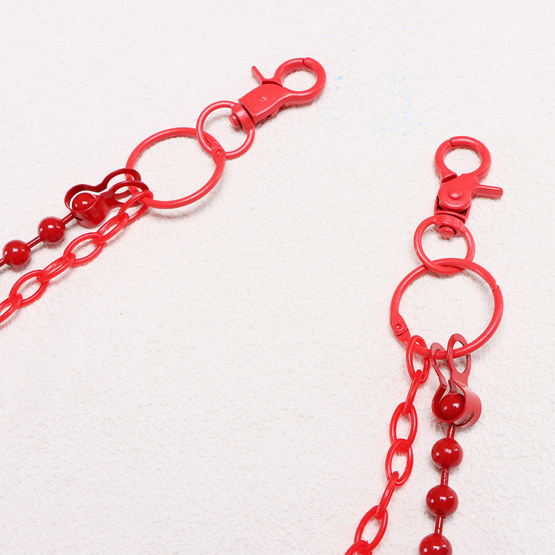Helderrode kralenbroekketting  - Street Fashion Jewelry recensie en prijs