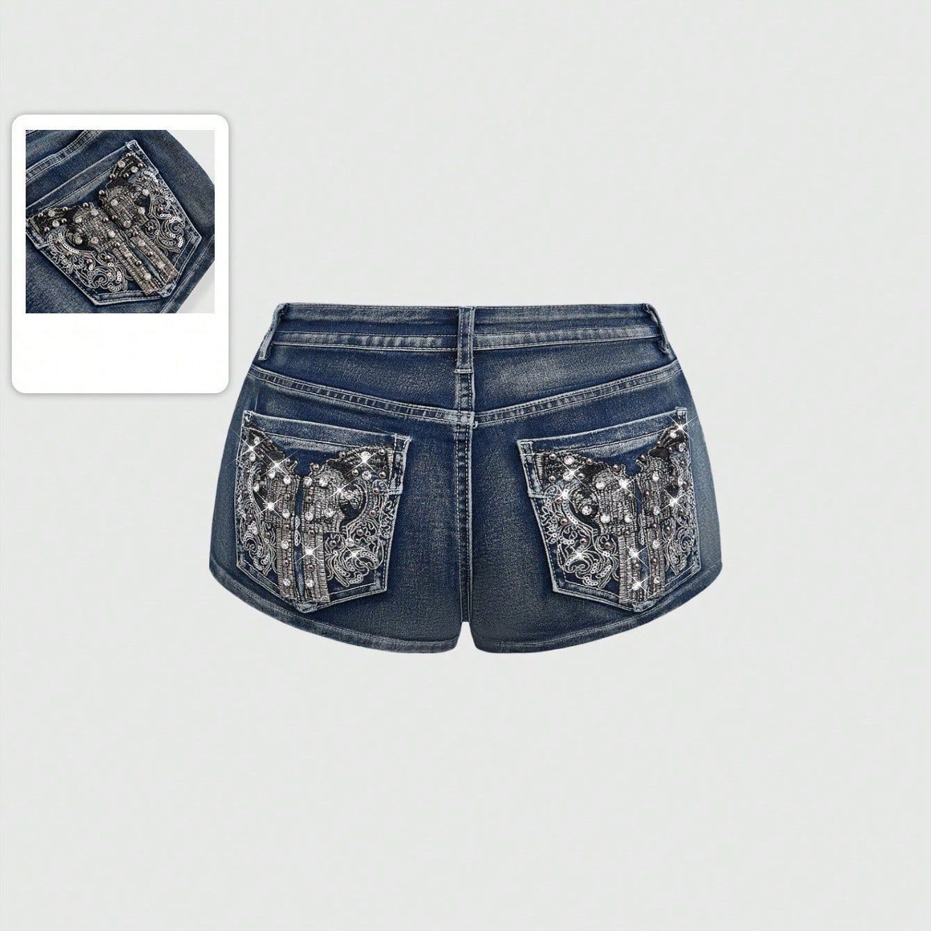 Zomer denim shorts met strassb - Street Fashion Hot recensie en prijs