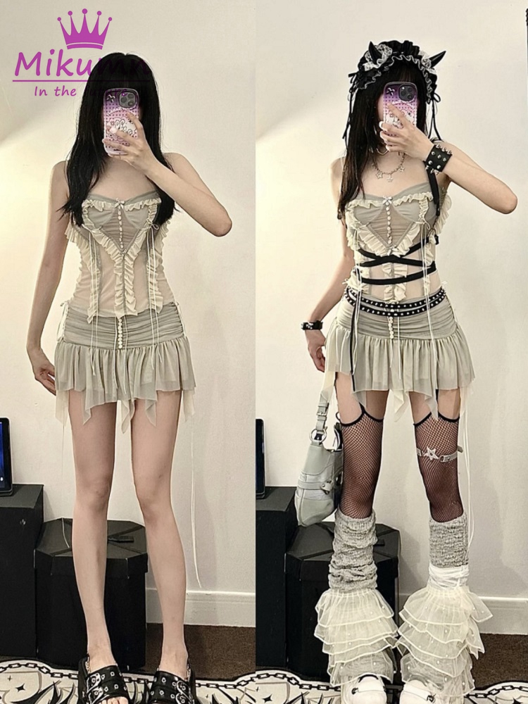 Y 2K Tweedelige Set Outfit Est - Street Fashion Harajuku recensie en prijs