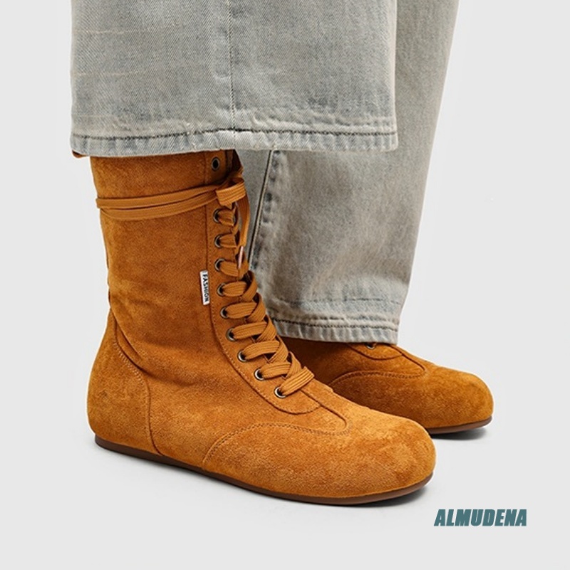 Heren Suède Halfhoge Veterscho - Street Fashion Winter 2026 recensie en prijs