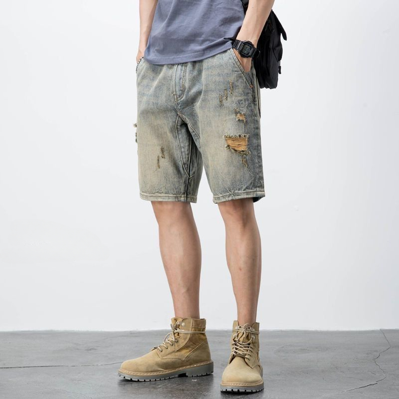 Korte Jeans Broek Voor Mannen  - Street Fashion Harajuku recensie en prijs