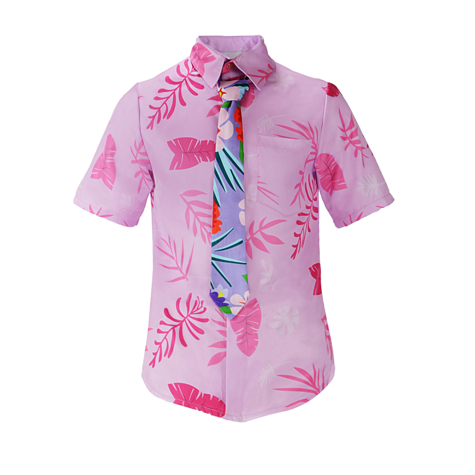 Hawaiiaans shirt met muziekgit - Street Fashion Harajuku recensie en prijs